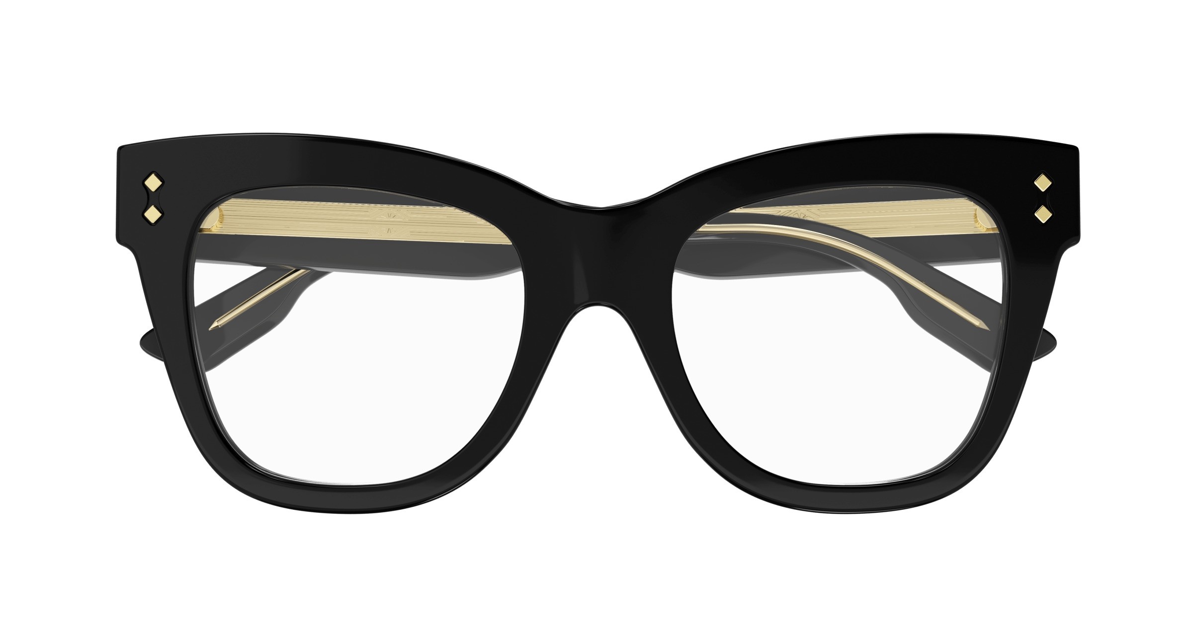 Occhiali da vista Gucci Logo GG1082O-001 colore black forma cat eye lenti transparent