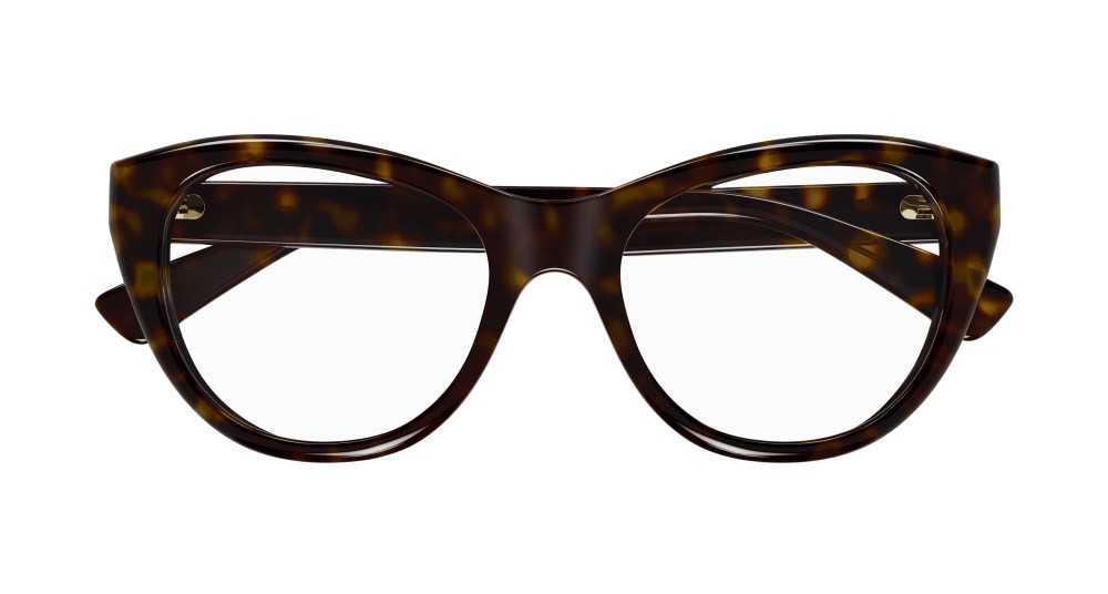 Occhiali da vista Gucci GG1172O-005 colore havana forma cat eye lenti trasparente