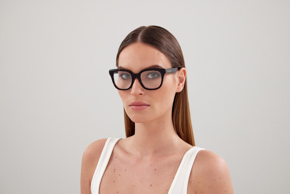 Brillen Gucci GG1173O-002 farbe havana form rechteckig gläser trasparente