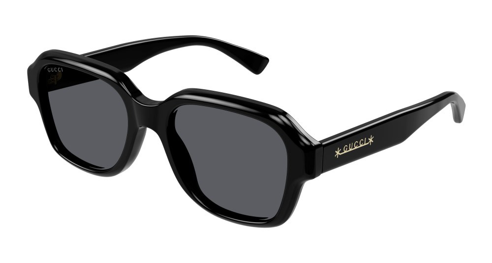 Occhiali da sole Gucci GG1174S-001 colore nero forma rettangolare lenti fumo