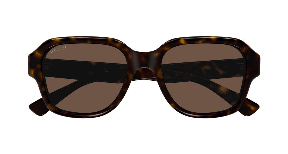 Occhiali da sole Gucci GG1174S-002 colore havana forma rettangolare lenti marrone