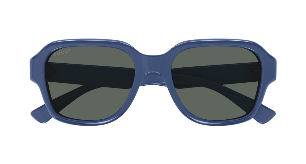 Occhiali da sole Gucci GG1174S-004 colore blu forma rettangolare lenti verde