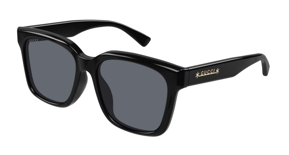 Occhiali da sole Gucci GG1175SK-002 colore nero forma rettangolare lenti fumo
