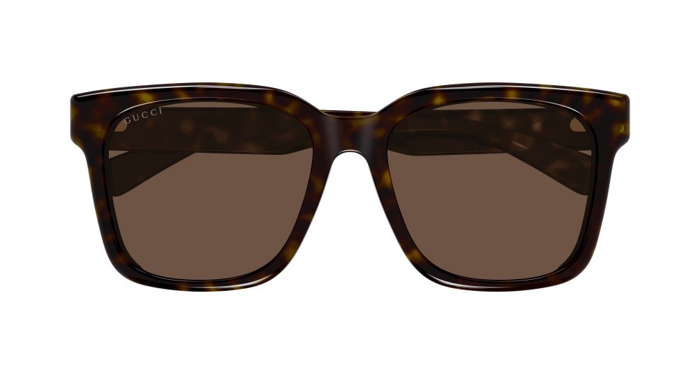 Occhiali da sole Gucci GG1175SK-003 colore havana forma rettangolare lenti marrone