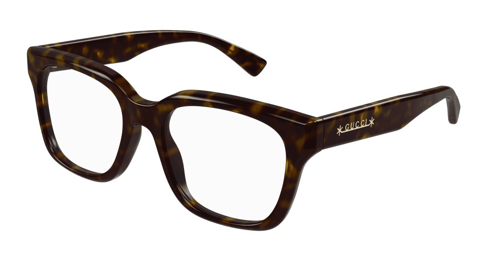Occhiali da vista Gucci GG1176O-002 colore havana forma rettangolare lenti trasparente
