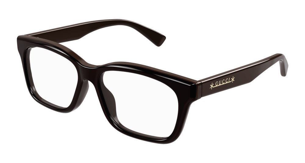 Occhiali da vista Gucci GG1177O-003 colore marrone forma rettangolare lenti trasparente