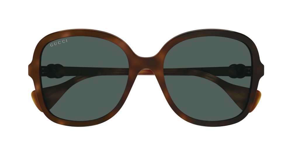 Sonnenbrillen Gucci GG1178S-003 farbe havana form schmetterling gläser verde