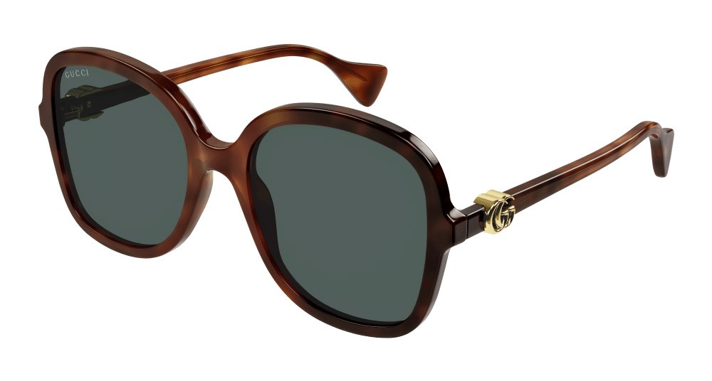 Sonnenbrillen Gucci GG1178S-003 farbe havana form schmetterling gläser verde