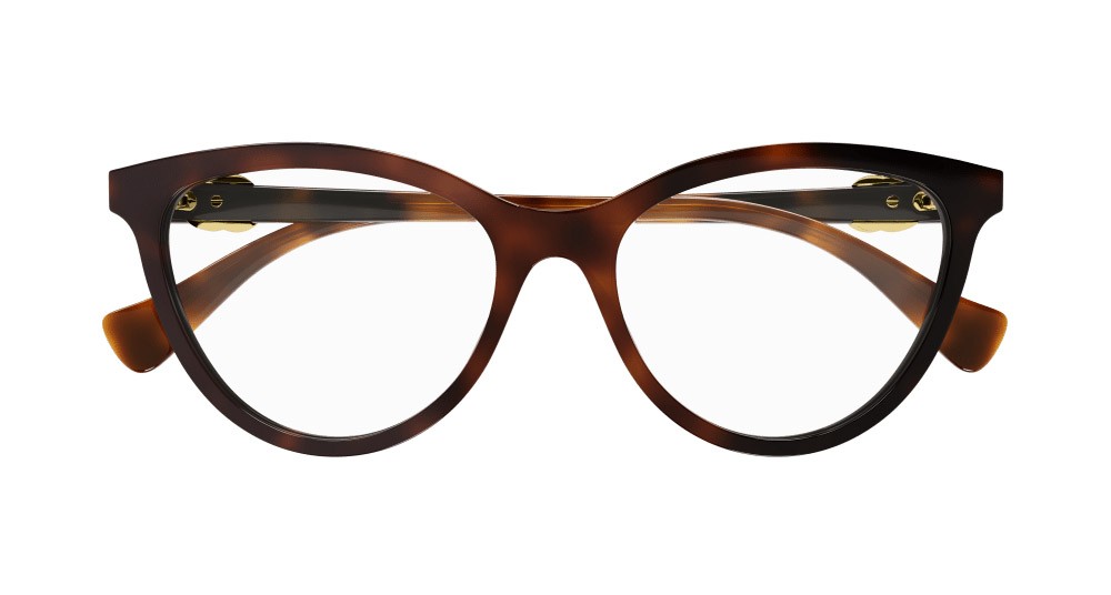 Occhiali da vista Gucci GG1179O-006 colore havana forma cat eye lenti trasparente