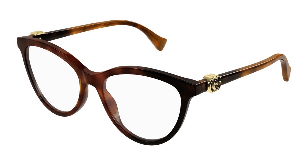 Occhiali da vista Gucci GG1179O-006 colore havana forma cat eye lenti trasparente