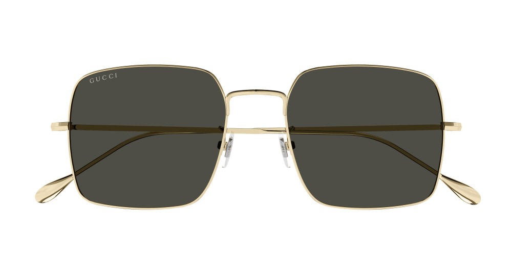 Occhiali da sole Gucci GG1184S-001 colore oro forma rettangolare lenti grigio