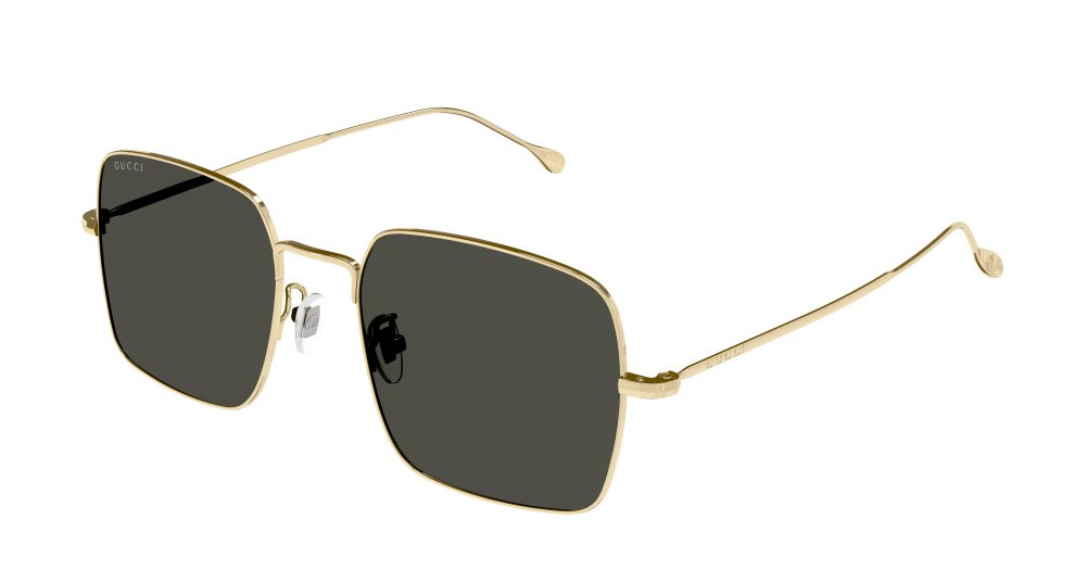 Occhiali da sole Gucci GG1184S-001 colore oro forma rettangolare lenti grigio