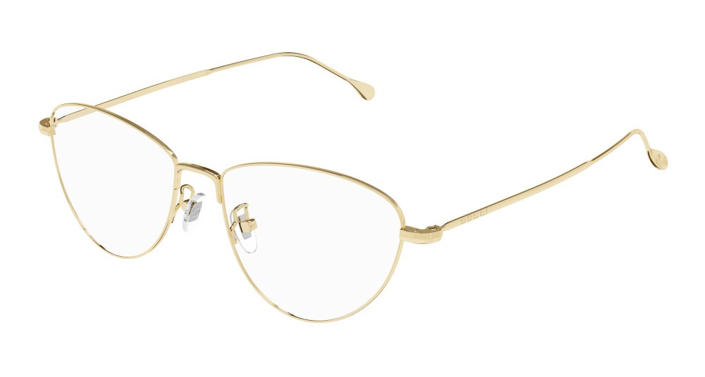 Occhiali da vista Gucci GG1185O-001 colore oro forma cat eye lenti trasparente