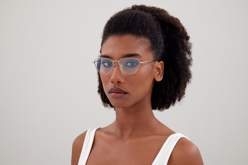 Sonnenbrillen Gucci GG1185S-001 farbe oro form cat-eye gläser trasparente