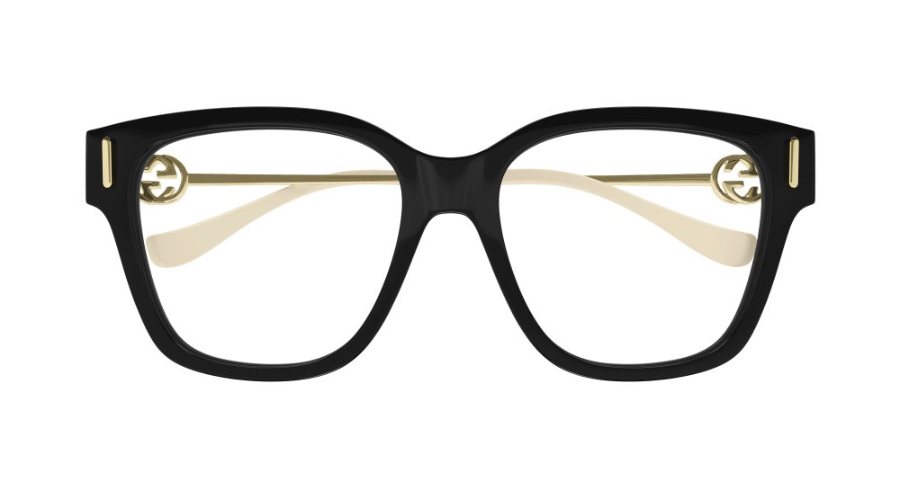 Occhiali da vista Gucci GG1204O-001 colore oro forma rettangolare lenti trasparente