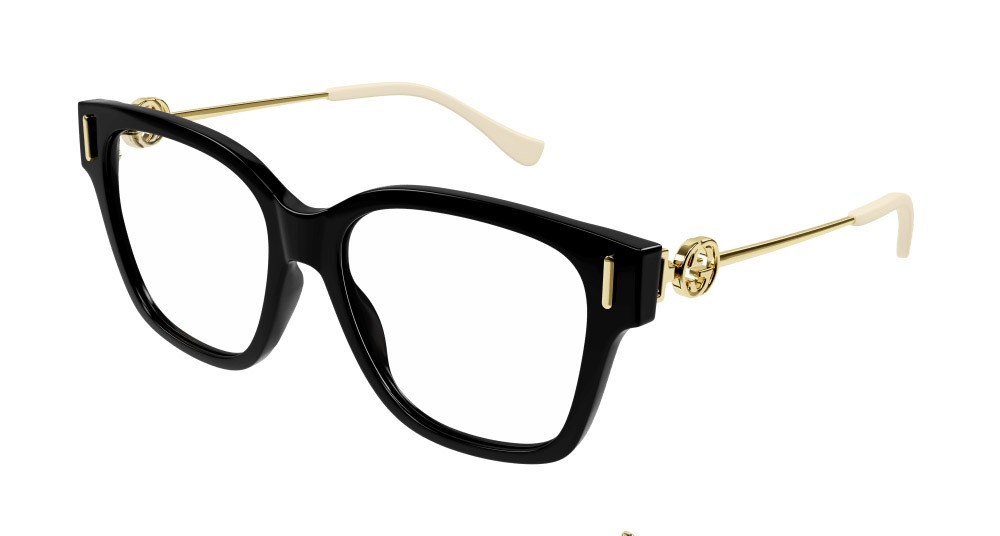 Occhiali da vista Gucci GG1204O-001 colore oro forma rettangolare lenti trasparente