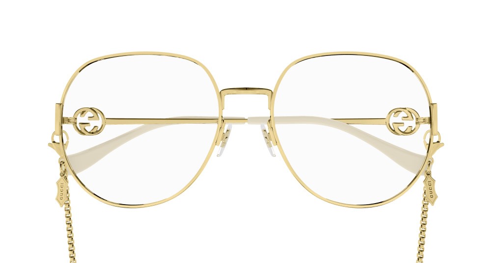 Occhiali da vista Gucci GG1208O-002 colore oro forma rotondo lenti trasparente