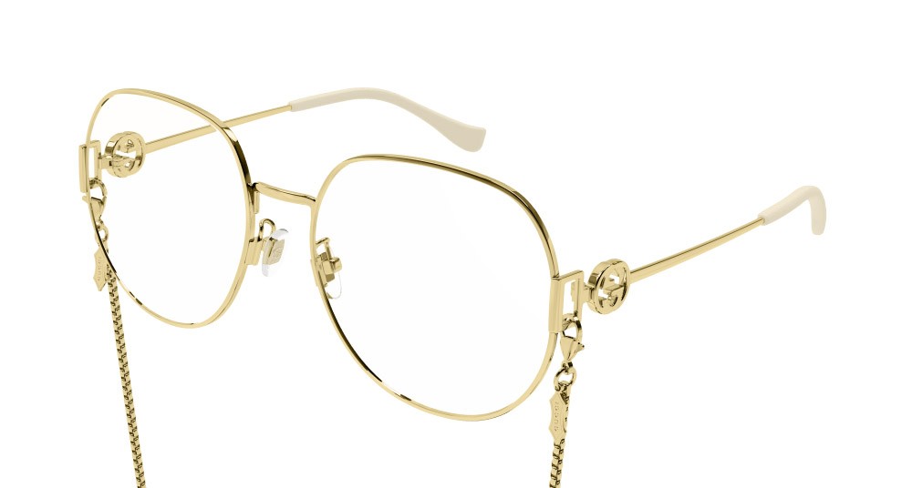 Occhiali da vista Gucci GG1208O-002 colore oro forma rotondo lenti trasparente