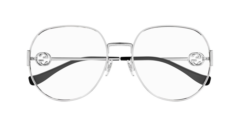Occhiali da vista Gucci GG1208O-003 colore argento forma rotondo lenti trasparente