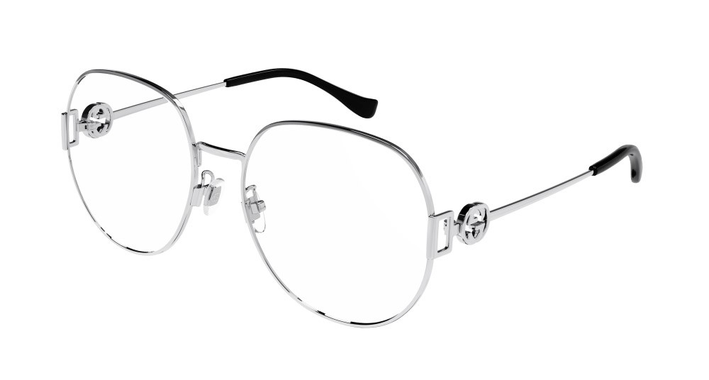 Occhiali da vista Gucci GG1208O-003 colore argento forma rotondo lenti trasparente