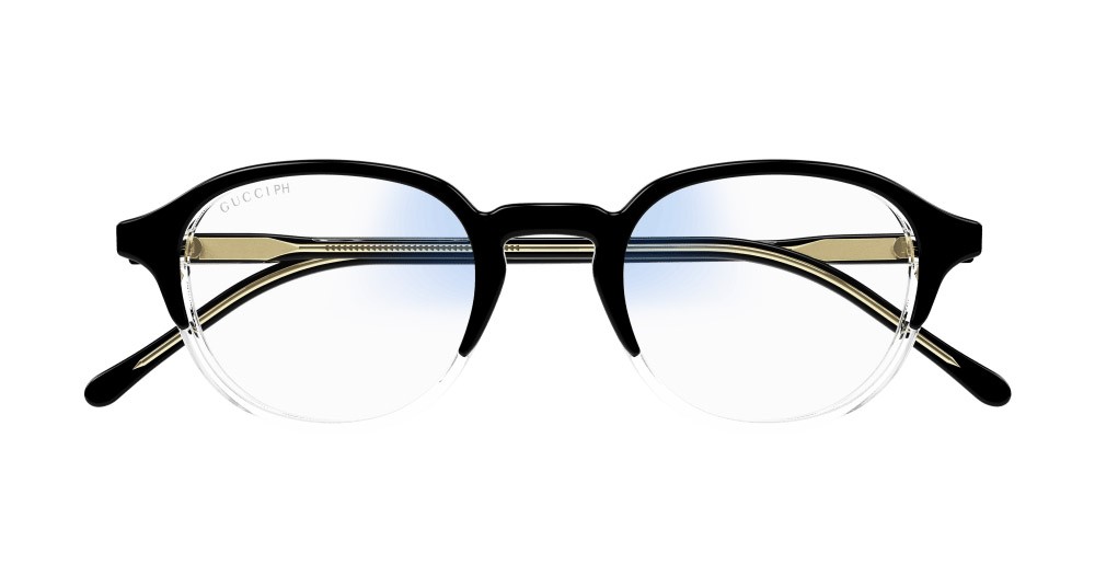 Occhiali da sole Gucci GG1212S-001 colore nero forma rotondo lenti trasparente