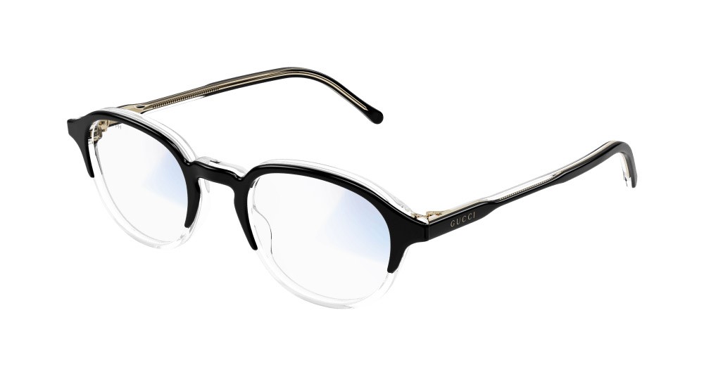 Occhiali da sole Gucci GG1212S-001 colore nero forma rotondo lenti trasparente