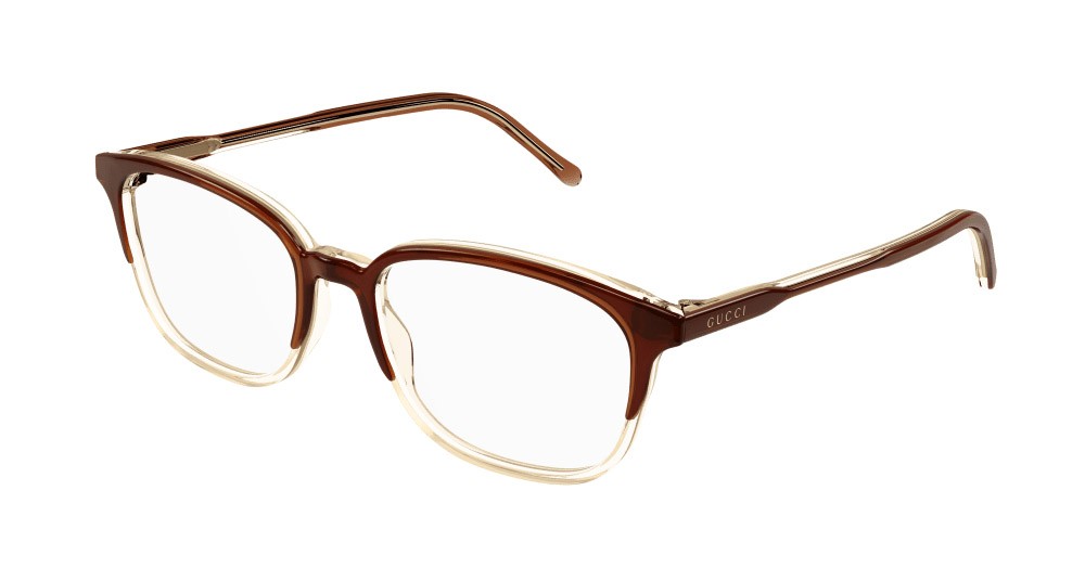 Occhiali da vista Gucci GG1213O-003 colore marrone forma rettangolare lenti trasparente