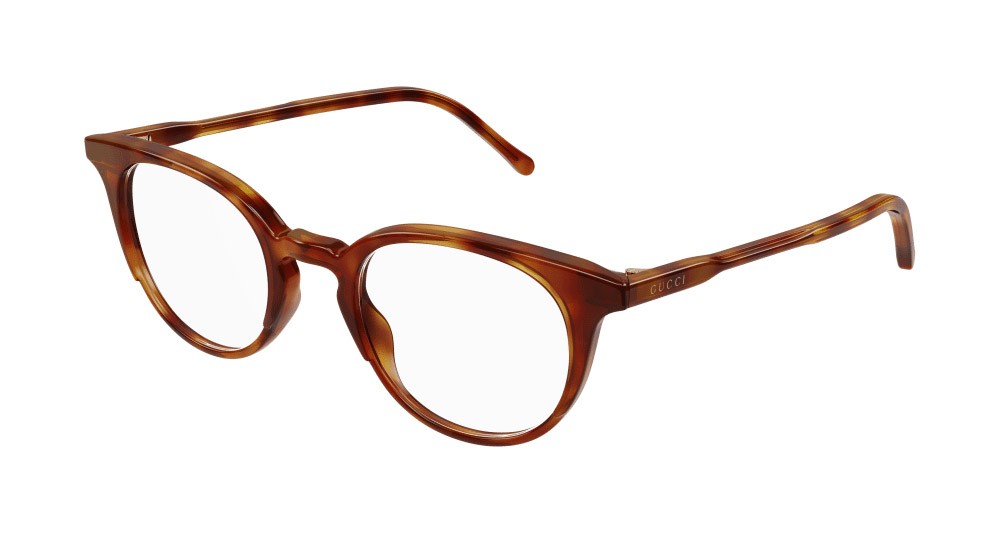 Occhiali da vista Gucci GG1214O-002 colore havana forma cat eye lenti trasparente