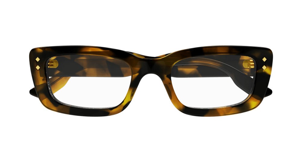 Occhiali da vista Gucci GG1216O-002 colore havana forma rettangolare lenti trasparente