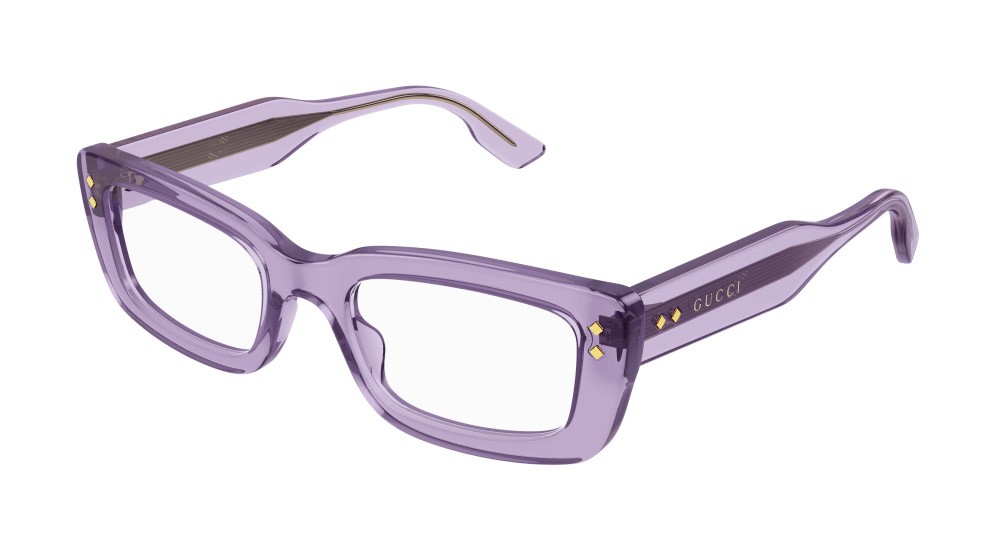 Occhiali da vista Gucci GG1216O-003 colore viola forma rettangolare lenti trasparente