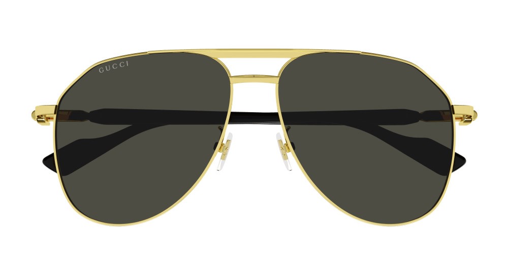 Occhiali da sole Gucci GG1220S-001 colore oro forma aviator lenti grigio