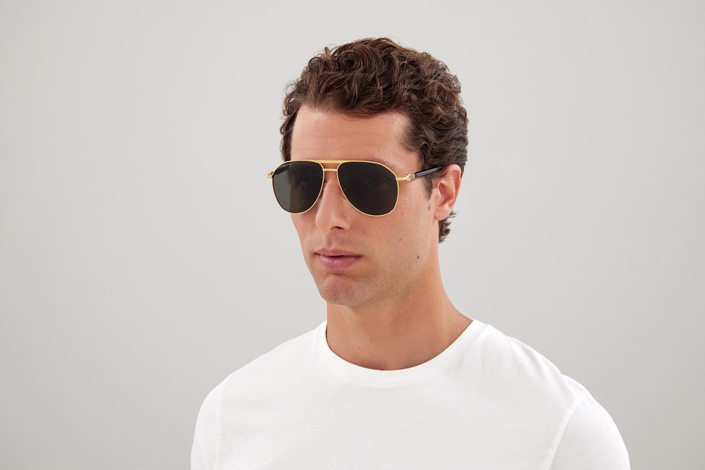 Occhiali da sole Gucci GG1220S-001 colore oro forma aviator lenti grigio