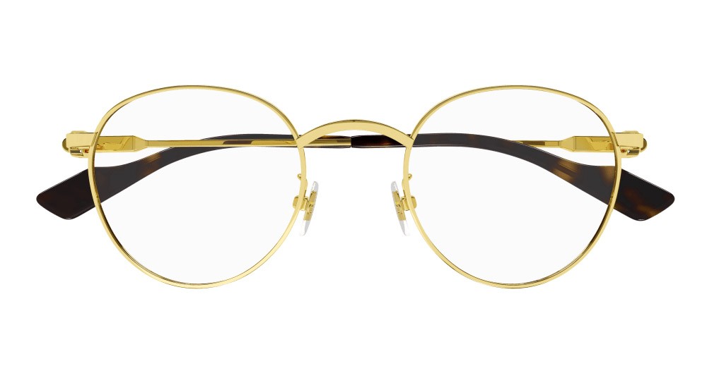 Occhiali da vista Gucci GG1222O-002 colore oro forma rotondo lenti trasparente