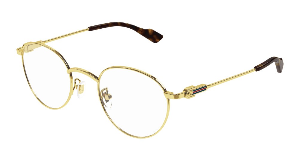 Occhiali da vista Gucci GG1222O-002 colore oro forma rotondo lenti trasparente