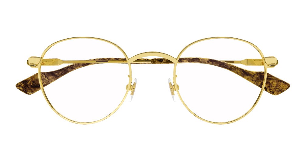 Occhiali da vista Gucci GG1222O-003 colore oro forma rotondo lenti trasparente