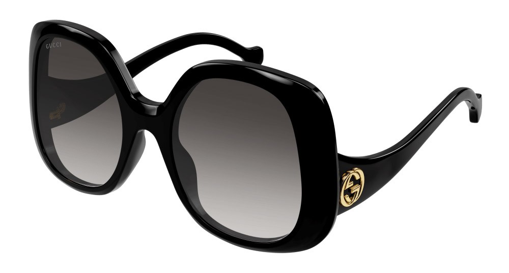 Occhiali da sole Gucci GG1235S-001 colore nero forma rotondo lenti grigio