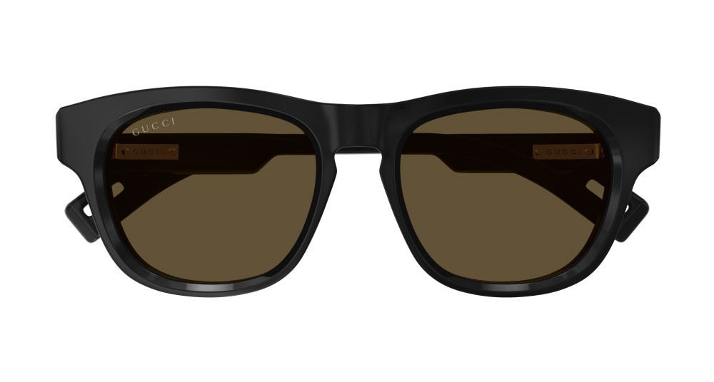 Occhiali da sole Gucci GG1238S-004 colore nero forma rotondo lenti marrone