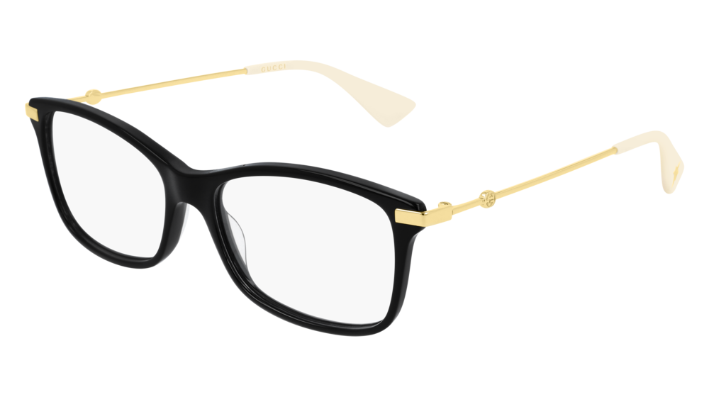 Occhiali da vista Gucci Logo GG0513O-001 colore gold forma rettangolare lenti transparent