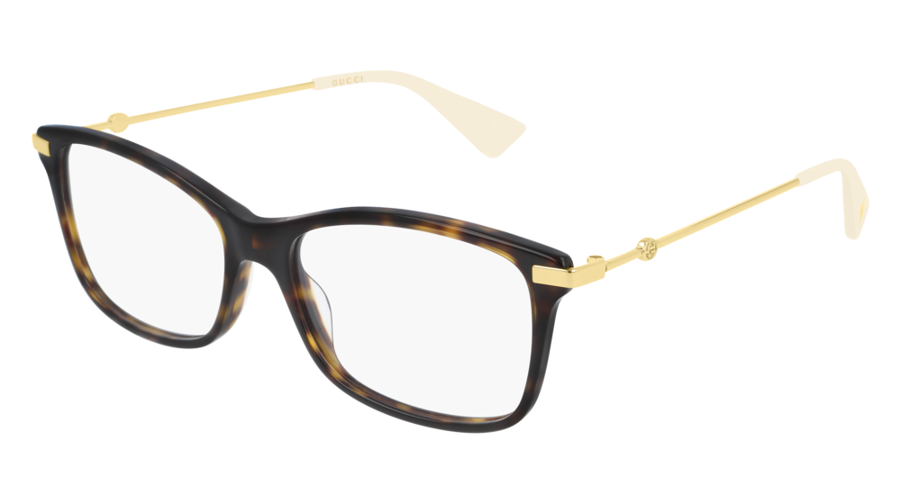 Occhiali da vista Gucci Logo GG0513O-002 colore gold forma rettangolare lenti transparent