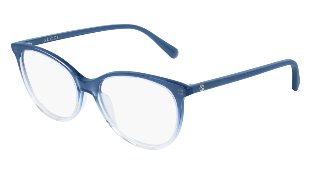 Occhiali da vista Gucci Logo GG0550O-004 colore blue forma cat eye lenti transparent