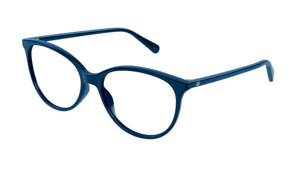 Occhiali da vista Gucci Logo GG0550O-010 colore blue forma cat eye lenti transparent