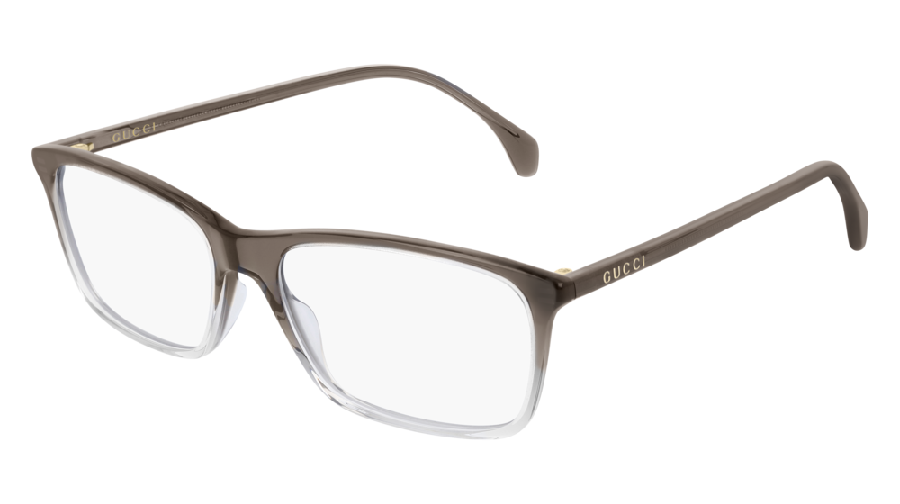 Occhiali da vista Gucci Logo GG0553O-008 colore grey forma rettangolare lenti transparent