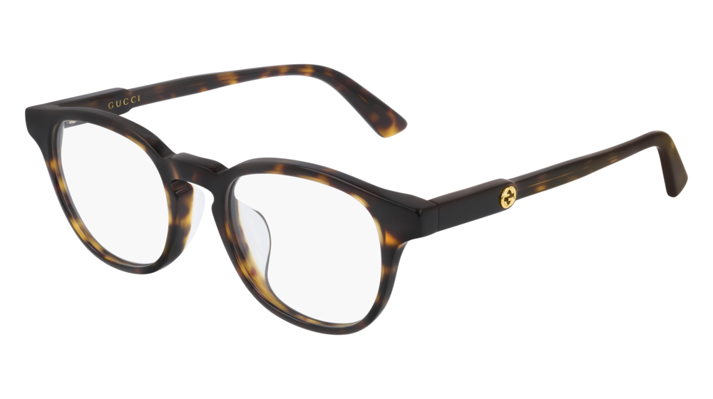 Occhiali da vista Gucci Logo GG0556OJ-002 colore havana forma pantos lenti transparent