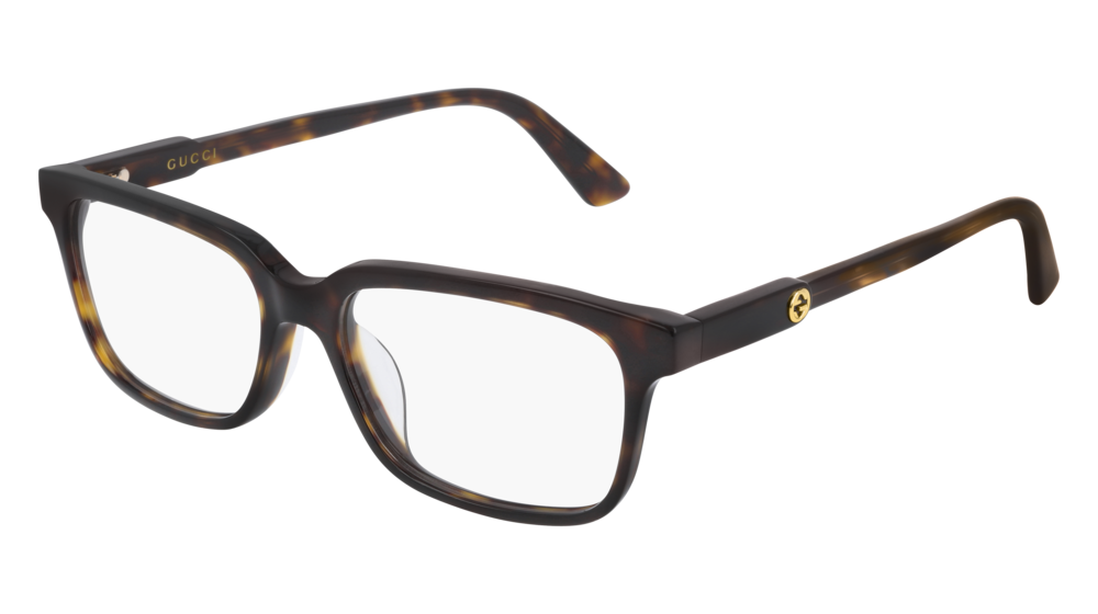 Occhiali da vista Gucci Logo GG0557OJ-002 colore havana forma rettangolare lenti transparent