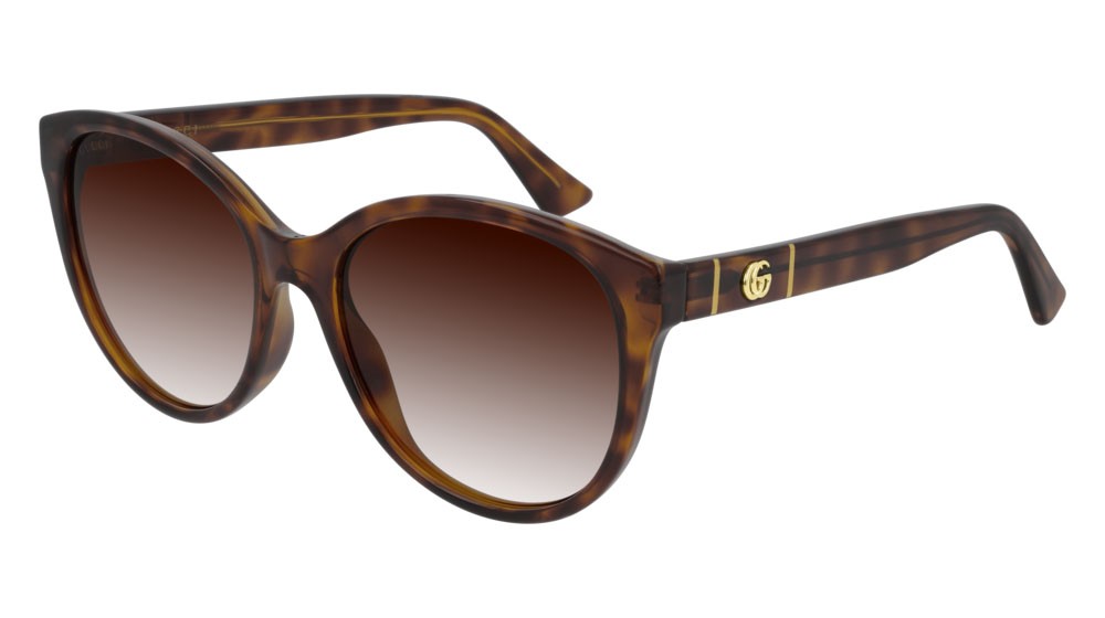Sonnenbrillen Gucci Logo GG0631S-002 farbe havana form cat-eye gläser brown
