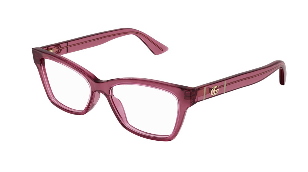 Occhiali da vista Gucci Logo GG0634O-010 colore burgundy forma cat eye lenti transparent