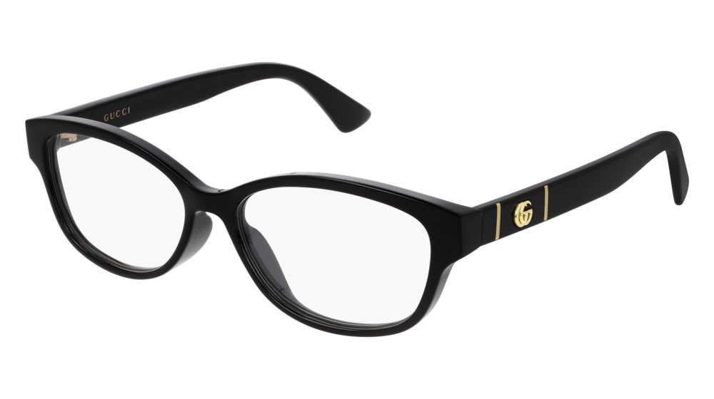 Brillen Gucci Logo GG0639OA-001 farbe black form rechteckig gläser transparent