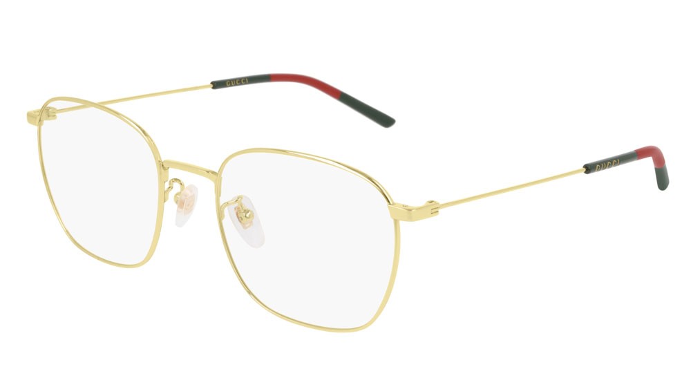 Occhiali da vista Gucci Logo GG0681O-001 colore gold forma rotondo lenti transparent