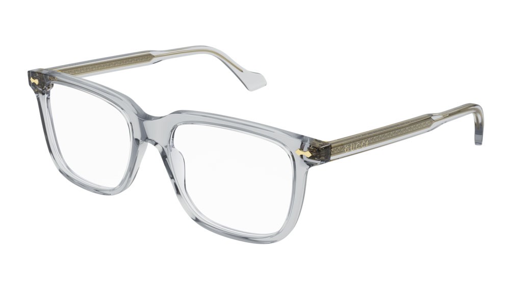 Occhiali da vista Gucci Logo GG0737O-010 colore grey forma rettangolare lenti transparent