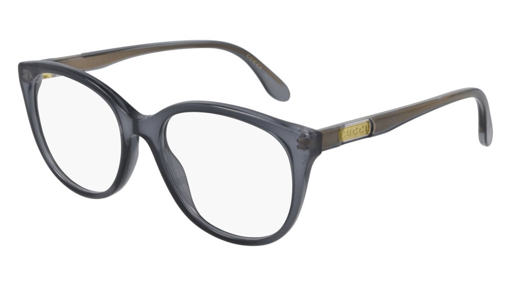 Occhiali da vista Gucci Logo GG0791O-001 colore grey forma cat eye lenti transparent